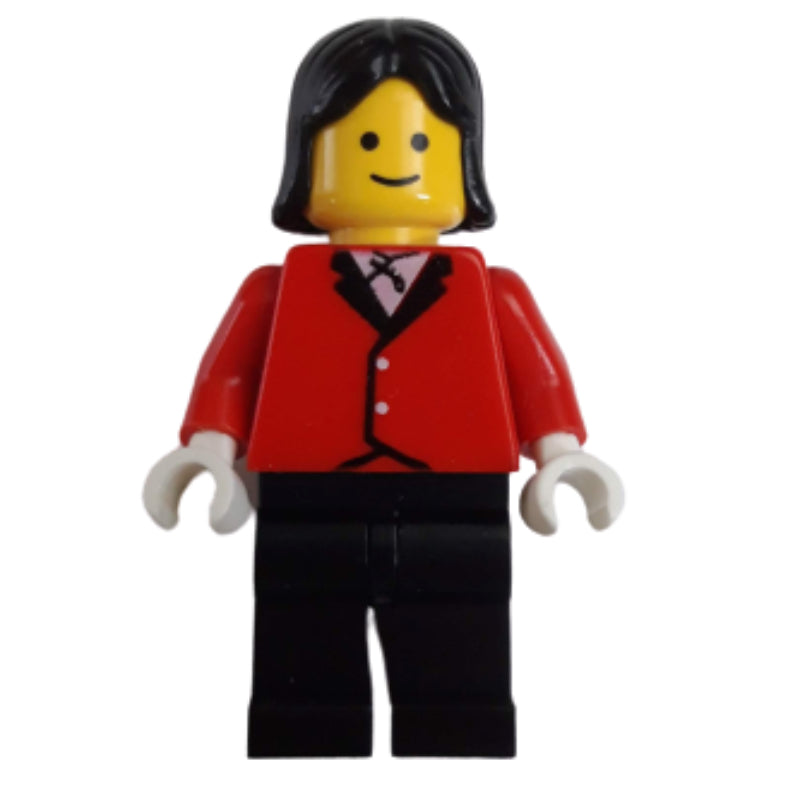 fig-009031 – Woman, Red Riding Jacket, Black Legs, Black Hair