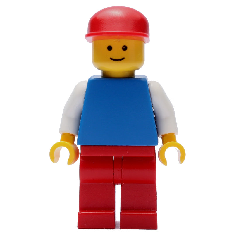 fig-009044 – Man, Blue Torso, Red Legs, Red Cap (3626b Head)