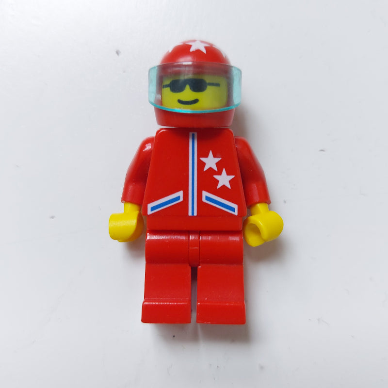 fig-009048 – Pilot, Red Jacket with Stars, Red Legs, Red Helmet with Stars and Visor, Sunglasses