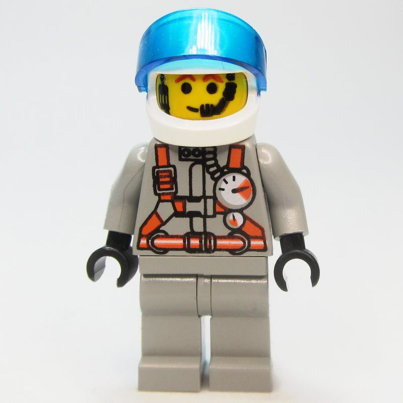 fig-009050 – Pilot, Light Gray Jumpsuit with Gauges and Straps, White Helmet with Visor, Headset