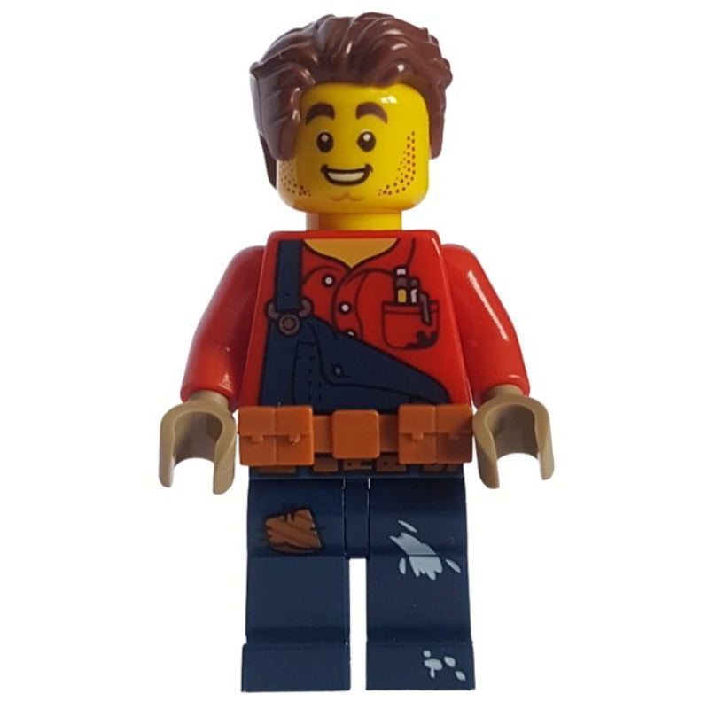 fig-009057 – Harl Hubbs, Dark Blue Overalls, Utility Belt