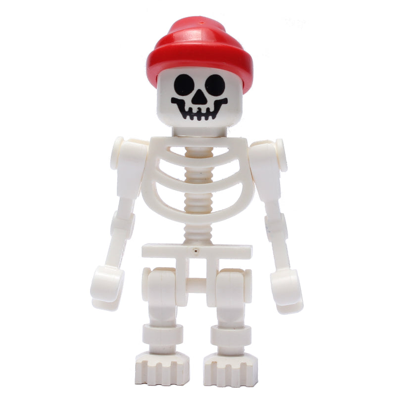 fig-009104 – Skeleton, Standard Face, Red Bandana Hat, Bent Mechanical Arms