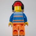 fig-009143 – Worker - Blue Torso, Orange Legs, Red Helmet with Ear Protectors
