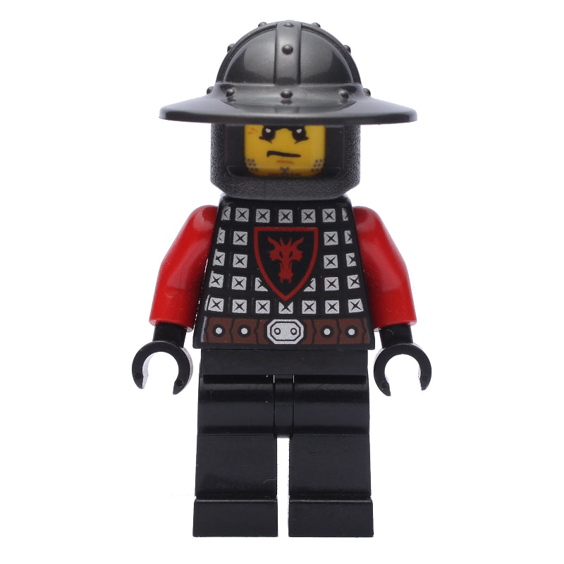 fig-009153 – Knight - Black Torso, Black Legs, Pearl Dark Gray Helmet