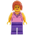 fig-009156 – Bright Pink Torso, Dark Purple Legs, Dark Orange Hair