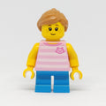 fig-009166 – Kid, Bright Pink Torso, Blue Legs, Medium Nougat Hair