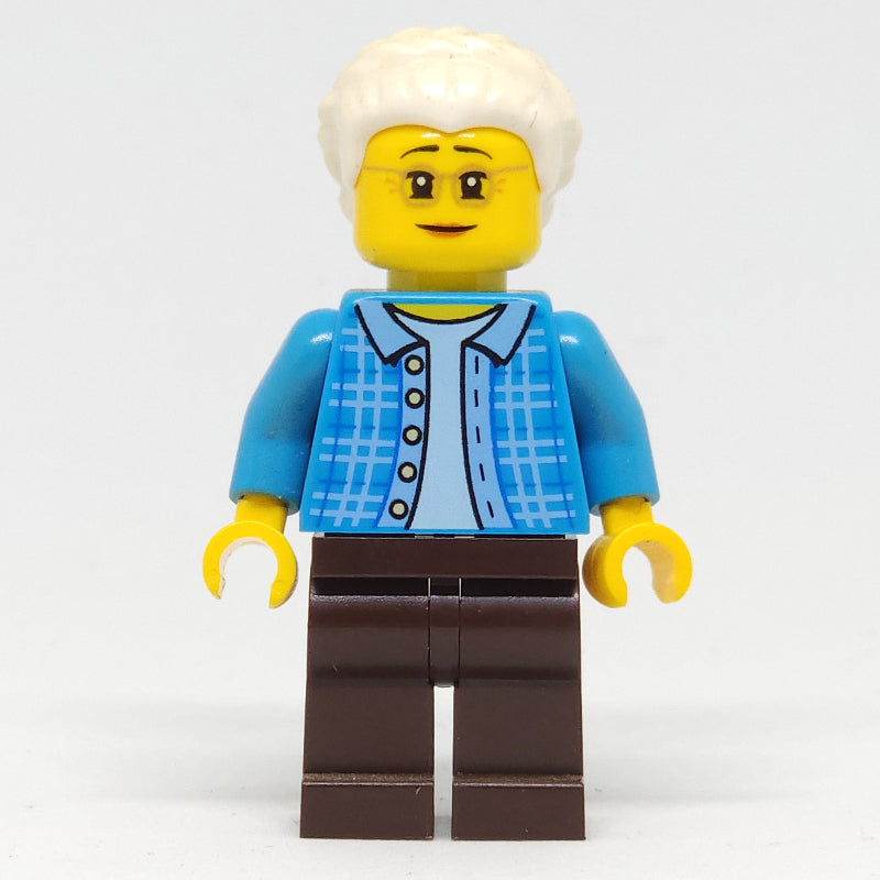 fig-009167 – Dark Azure Torso, Dark Brown Legs, White Hair