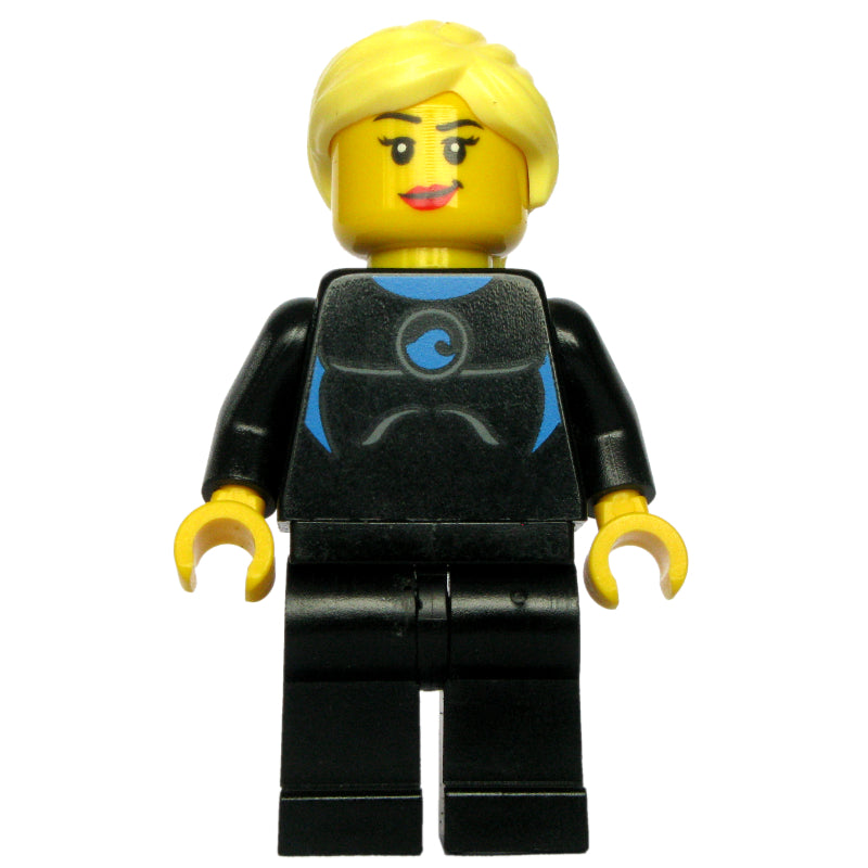 fig-009173 – Black Torso Wet Suit, Black Legs, Bright Light Yellow Hair