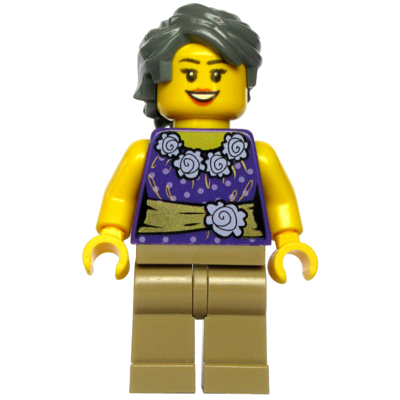 fig-009181 – Dark Purple Torso, Dark Tan Legs, Dark Bluish Grey Legs