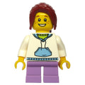 fig-009183 – Kid - White Torso, Medium Lavender Legs, Dark Red Hair