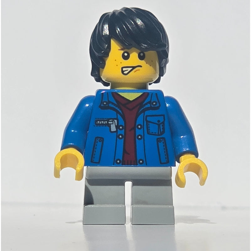 fig-009184 – Kid - Blue Torso, Light Bluish Grey Legs, Black Hair