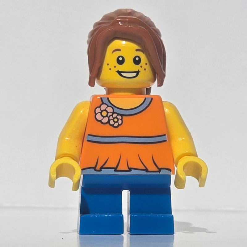 fig-009189 – Kid - Orange Torso, Blue Legs, Dark Orange Hair