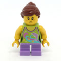 fig-009190 – Kid - Lime Torso, Medium Lavender Legs, Reddish Brown Hair