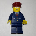 fig-009205 – Train Worker - Dark Blue Torso, Dark BLue Legs, Dark Red Hat