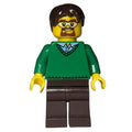 fig-009207 – Green Torso, Dark Brown Legs, Dark Brown Hair