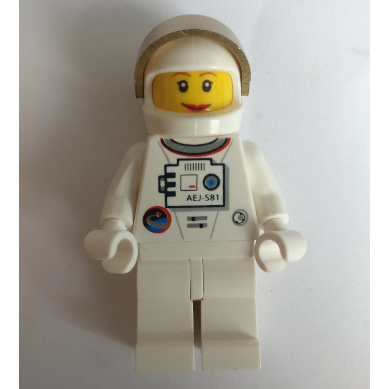 fig-009225 – Astronaut - White Torso and Legs, Gold Visor, Female