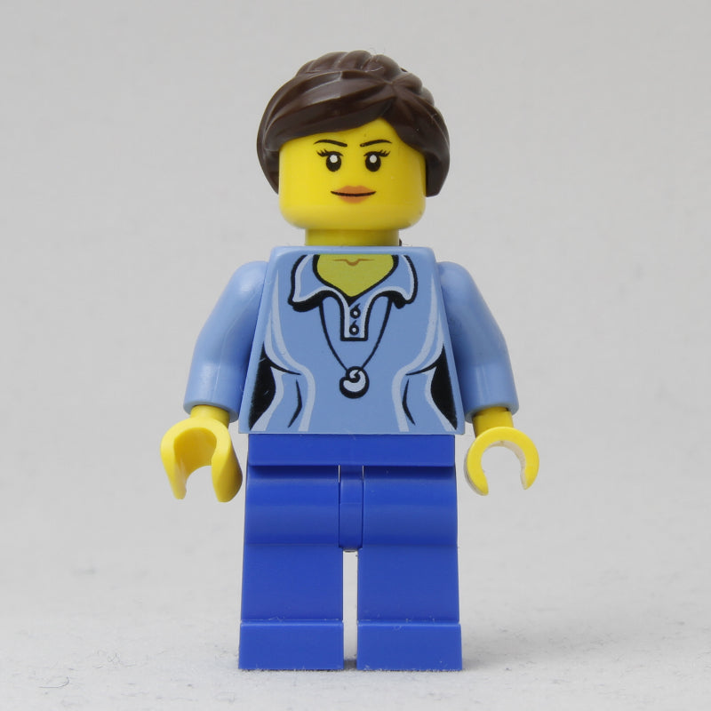 fig-009264 – Medium Blue Torso, Blue Legs, Dark Brown Hair