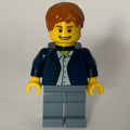 fig-009281 – Man, Open Dark Blue Jacket, Sand Blue Legs, Dark Orange Hair