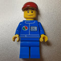 fig-009295 – Man, Blue Jumpsuit with Octan Logo, Dark Red Cap