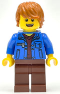 fig-009309 – Blue Torso, Reddish Brown Legs, Dark Orange Hair