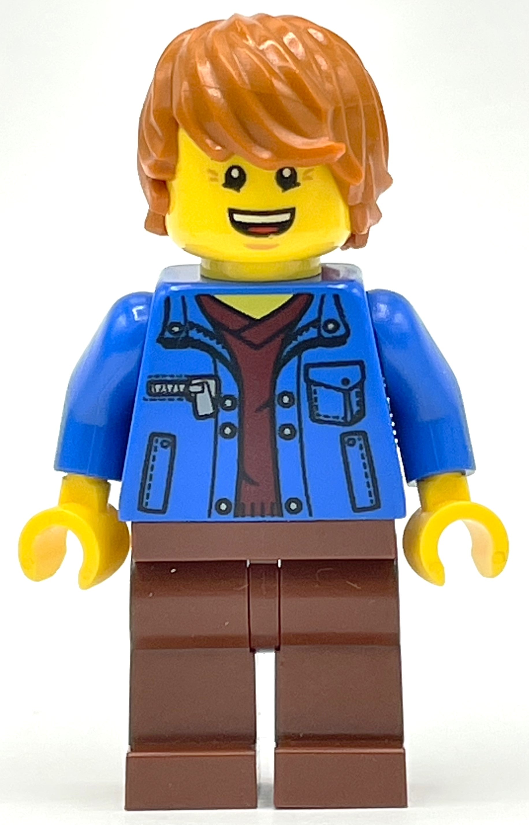 fig-009309 – Blue Torso, Reddish Brown Legs, Dark Orange Hair