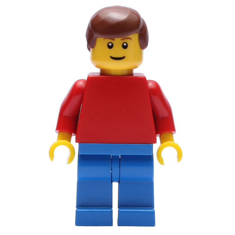 fig-009310 – Red Torso, Blue Legs, Reddish Brown Hair
