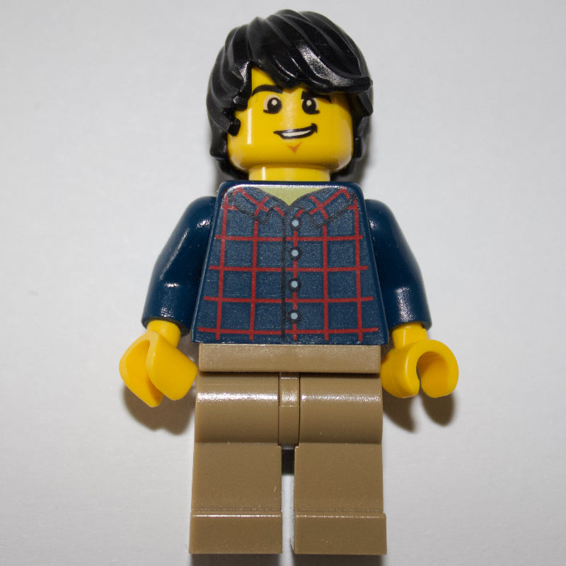 fig-009311 – Dark Blue Torso, Dark Tan Legs, Black Hair