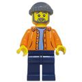 fig-009312 – Orange Torso, Dark Blue Legs, Dark BLuish Grey Cap