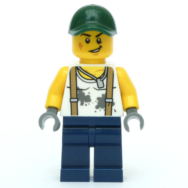fig-009317 – White Torso, Dark Blue Legs, Dark Green Cap