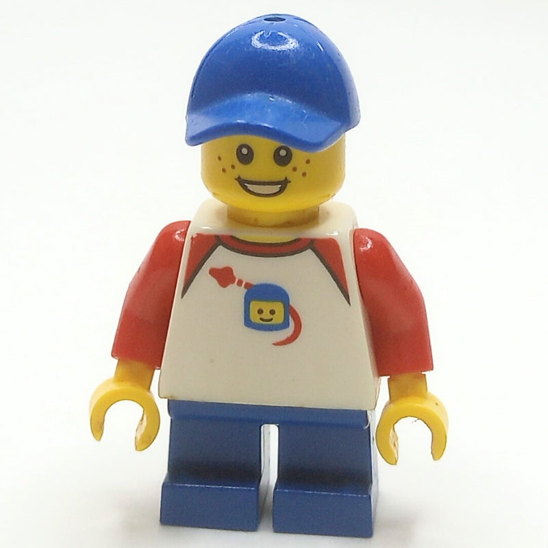 fig-009318 – Kid - White Torso, Blue Legs, BLue Cap