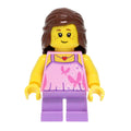 fig-009324 – Kid - Bright Pink Torso, Medium Lavender Legs, Reddish Brown Hair