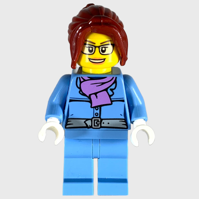 fig-009330 – Medium Blue Torso, Medium Blue Legs, Dark Red Hair