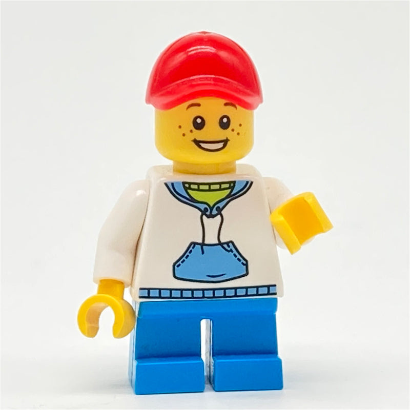fig-009334 – Kid - White Torso, Dark Azure Legs, Red Cap