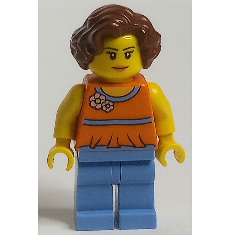 fig-009337 – Orange Torso, Medium Blue Legs, Reddish Brown Hair