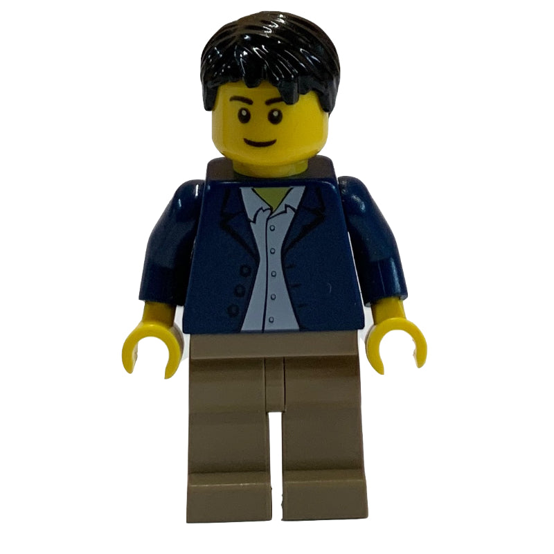 fig-009344 – Dark Blue Torso, Dark Tan Legs, Black Hair