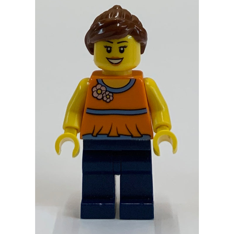 fig-009345 – Orange Torso, Dark Blue Legs, Reddish Brown Hair