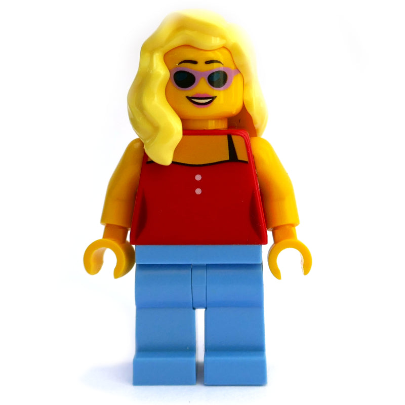 fig-009346 – Red Torso, Medium Blue Legs, Bright Light Yellow Hair