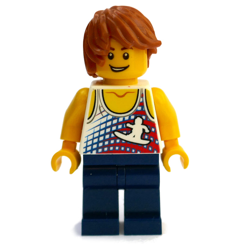 fig-009347 – White Torso, Dark BLue Legs, Dark Orange Hair