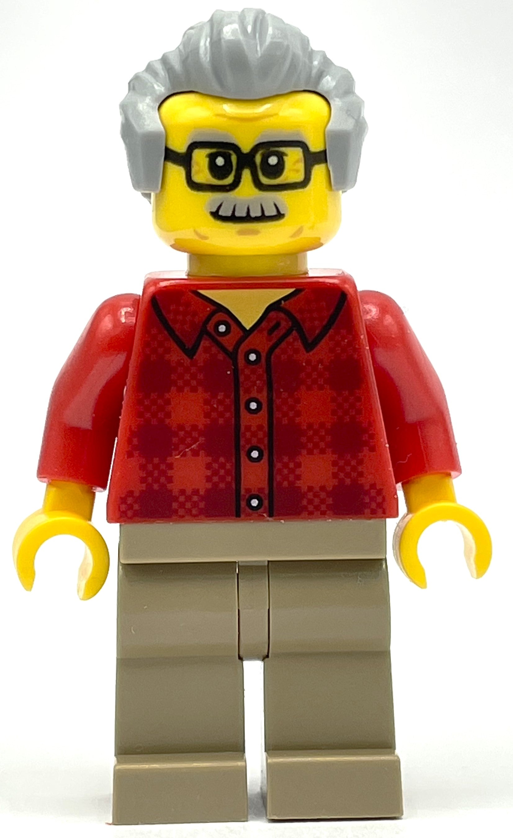 fig-009349 – Red Torso, Dark Tan Legs, Light Bluish Grey Hair