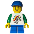 fig-009351 – Kid - White Torso, Blue Legs, BLue Cap
