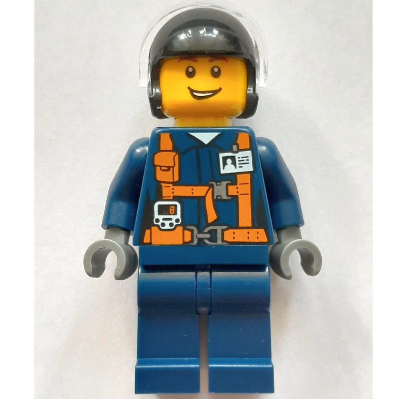 fig-009356 – Pilot - Dark Blue Torso, Dark Blue Legs, Black Helmet