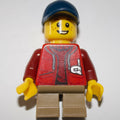 fig-009357 – Kid - Red Torso, Dark Tan Legs, Dark Blue Cap