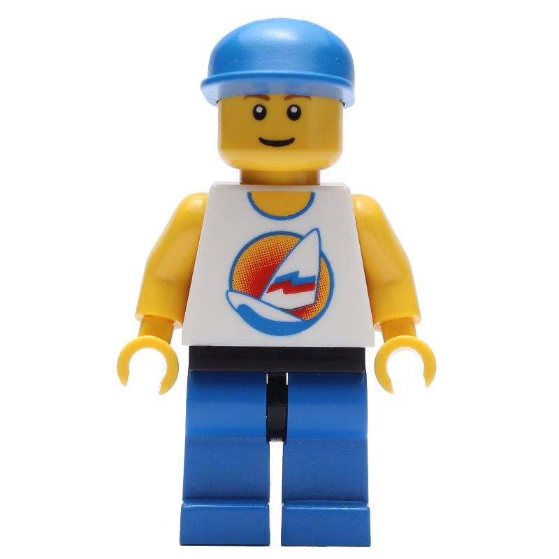 fig-009367 – White Torso, Blue Legs, Blue Cap