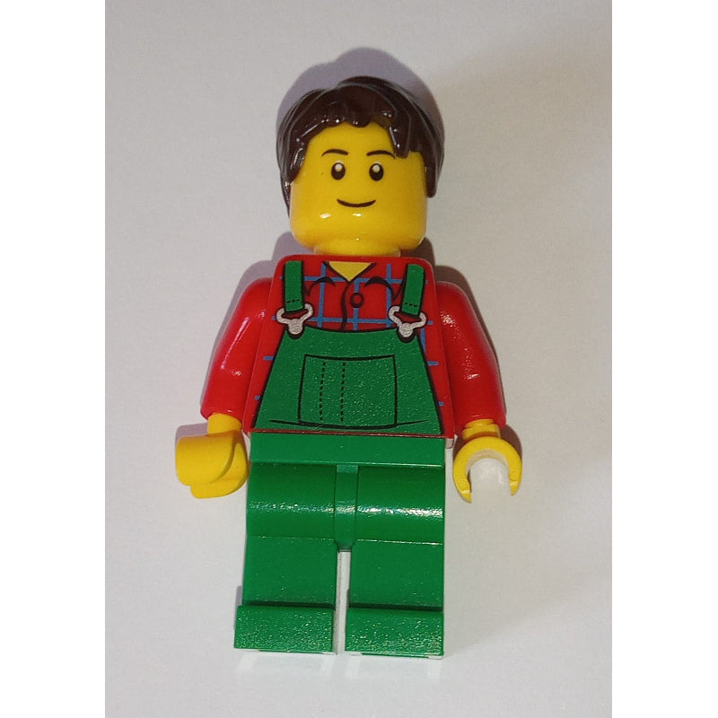 fig-009374 – Red Torso, Green Overall, Dark Brown Hair
