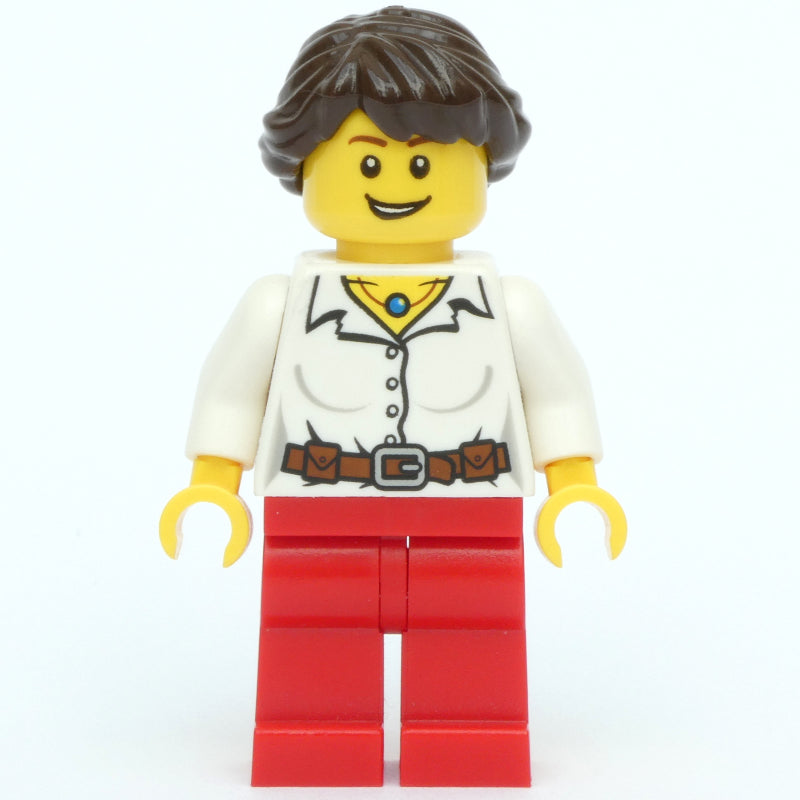 fig-009385 – White Torso, Red Legs, Dark Brown Hair