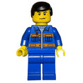 fig-009416 – Worker, Blue Jacket with Orange Stripes, Blue Legs, Black Hair