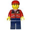 fig-009417 – Man, Red Jacket with Classic Space Logo, Red Cap, Stubble