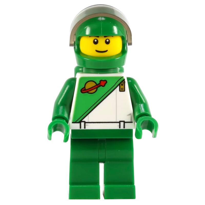 fig-009437 – Futuron Spaceman, Green with Airtanks and Trans-Brown Visor (LEGO Store Statue)