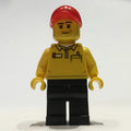 fig-009443 – LEGO Store Employee, LEGO Logo on Back, Red Cap, Stubble