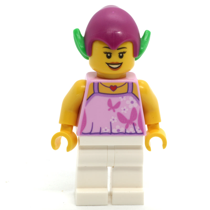 fig-009481 – Goblin - Bright Pink Torso, White Legs, Magenta Hat